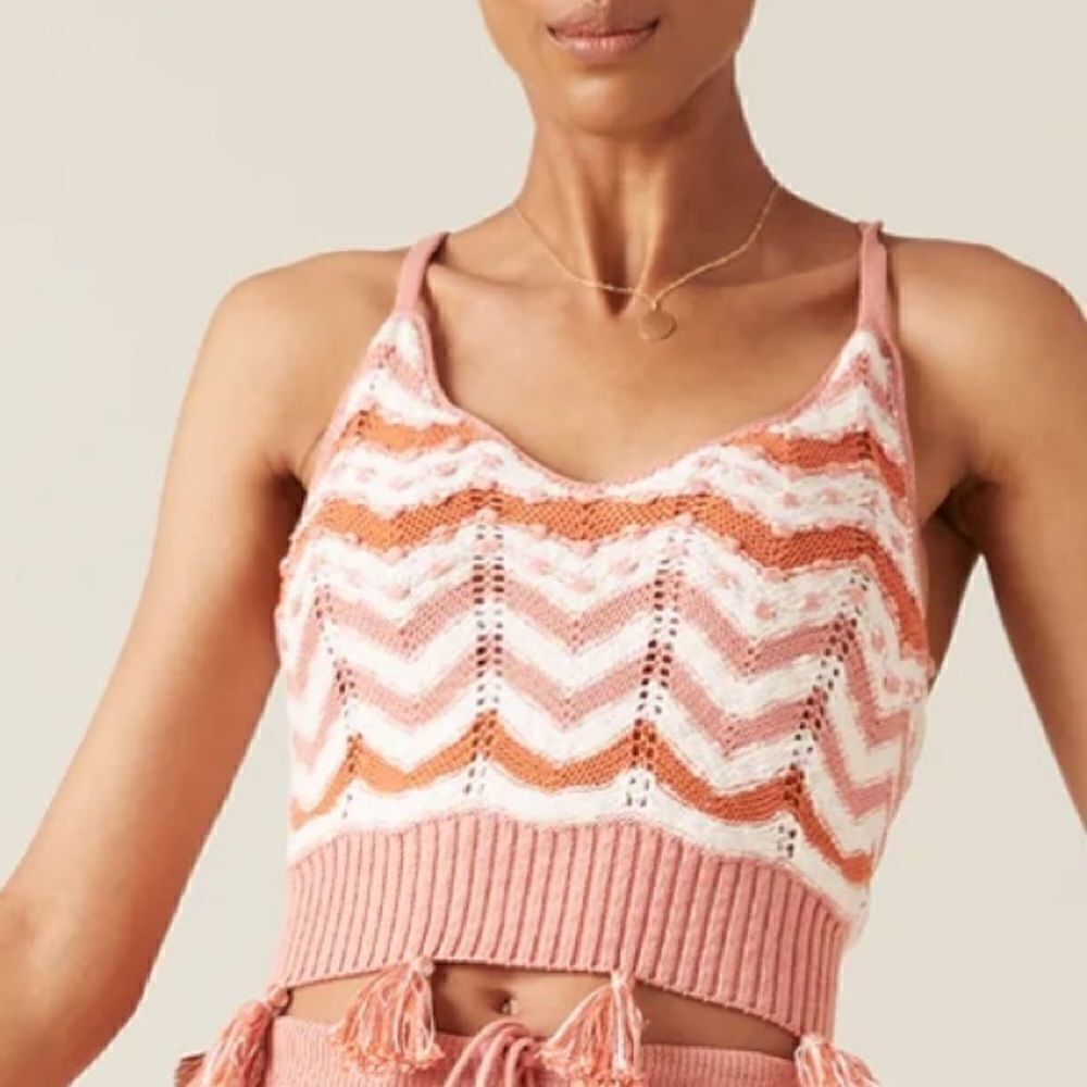 NWT FIGUE Quinn Bralette Orange Multi Medium - Picture 11 of 14